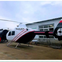 直升机飞机教学模型主题公园游乐园餐厅